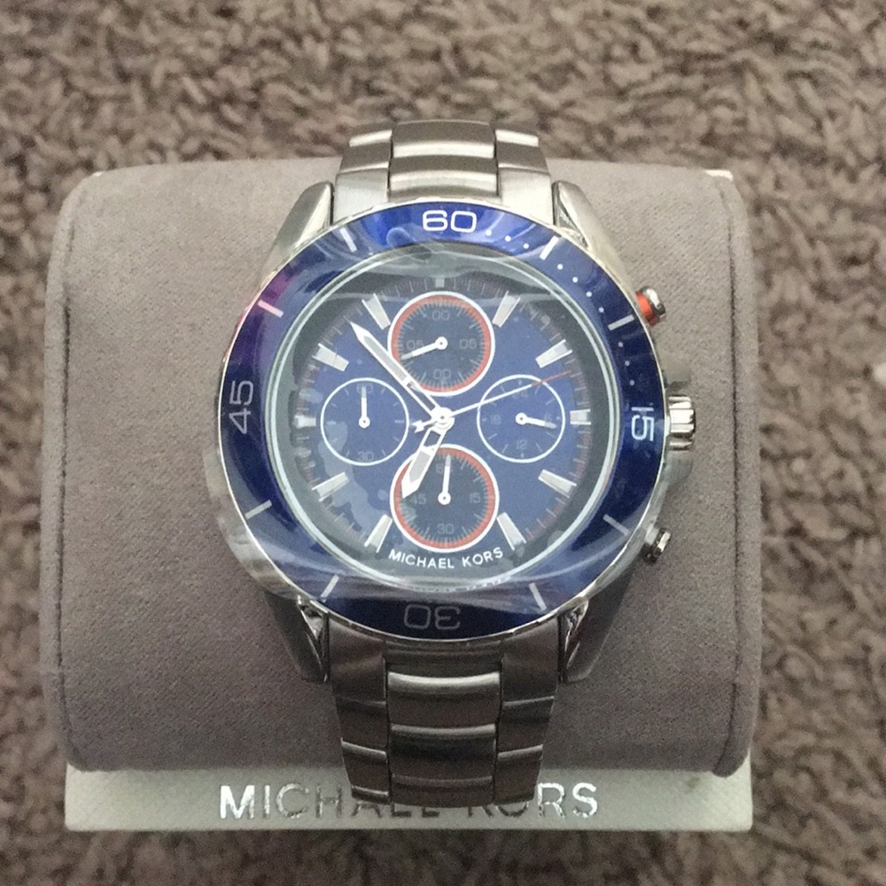Michael Kors Jetmaster Silver Tone Watch